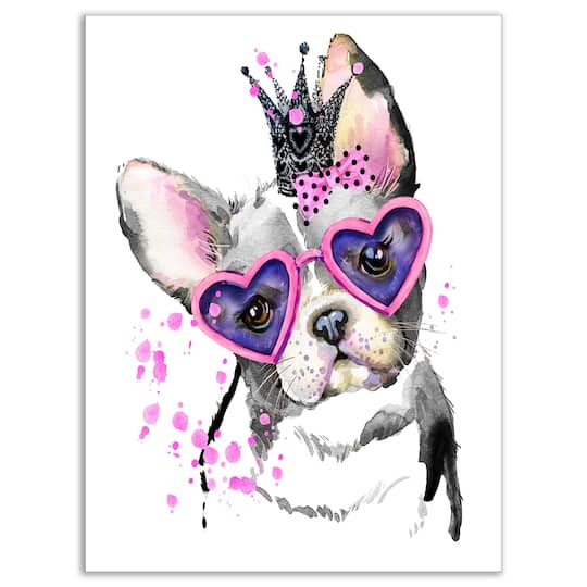 Designart - Sweet Funny Dog with Glasses